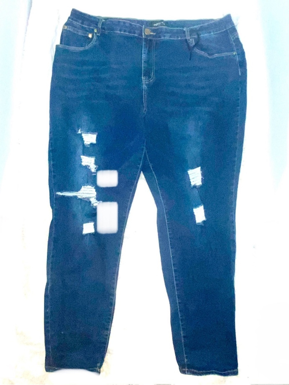 Eighty Eight Dark Blue Distressed Jeggings